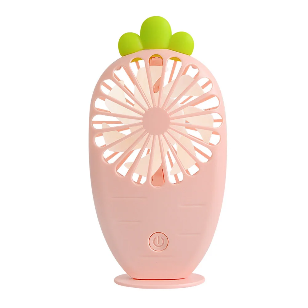 

Table Students Office With LED Light Cooling Portable USB Charging Home Rechargeable Adjustable Radish Shaped Mini Fan Travel