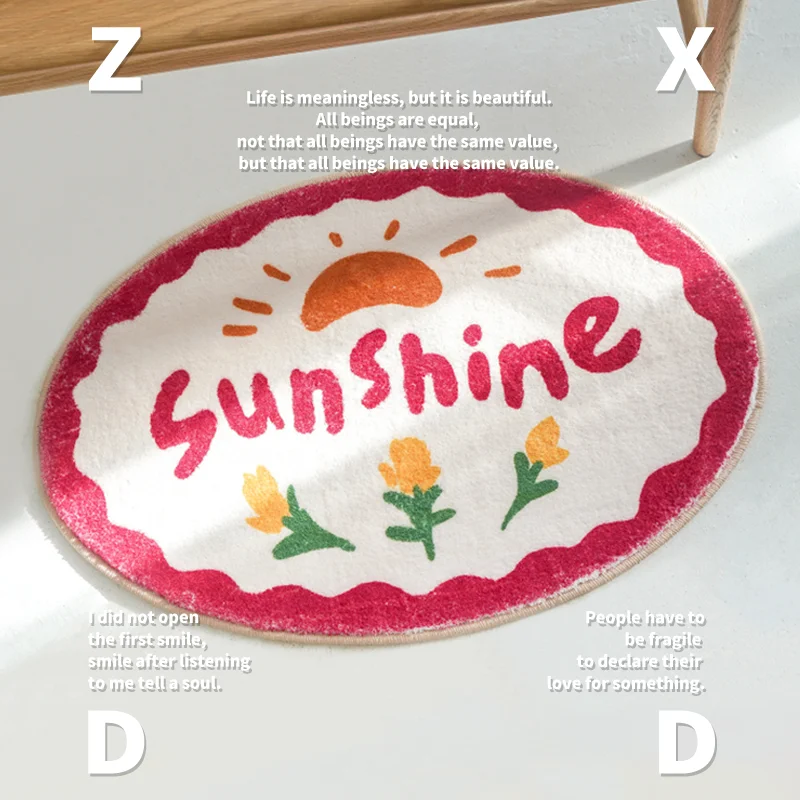 

Custom Super Soft Fiber Cute Pads Carpet Flocking Bath Mat Home Decoration Door Mat Non-slip Absorbent Bathroom Doormat Kitchen