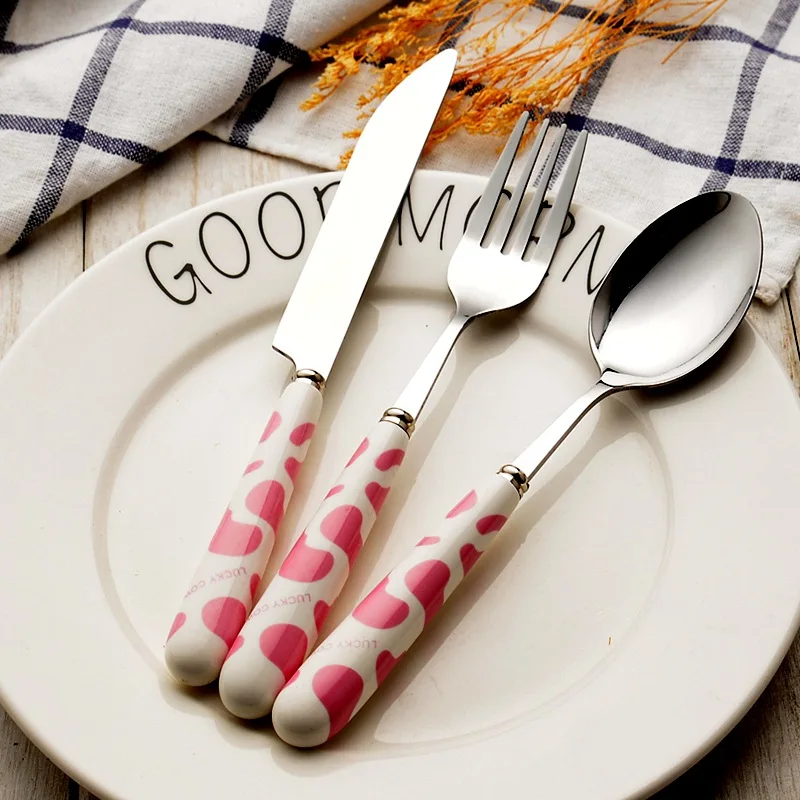 Набор простых столовых приборов из нержавеющей стали EC50CJ креативный переносной