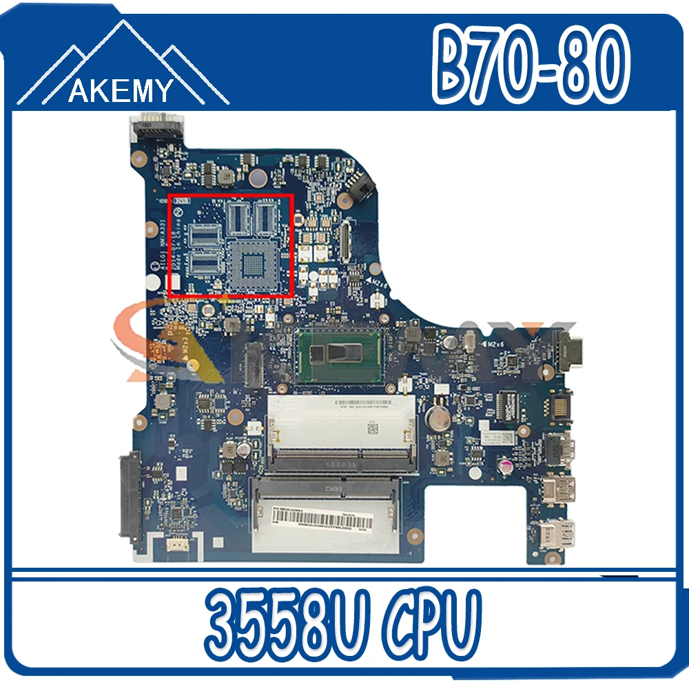 

Akemy AILG1 NM-A331 For Lenovo B70-80 G70-80 Z70-80 Z70-70 G70-70 B70-70 Laptop Motherboard Pentium CPU 3558U 100% Test