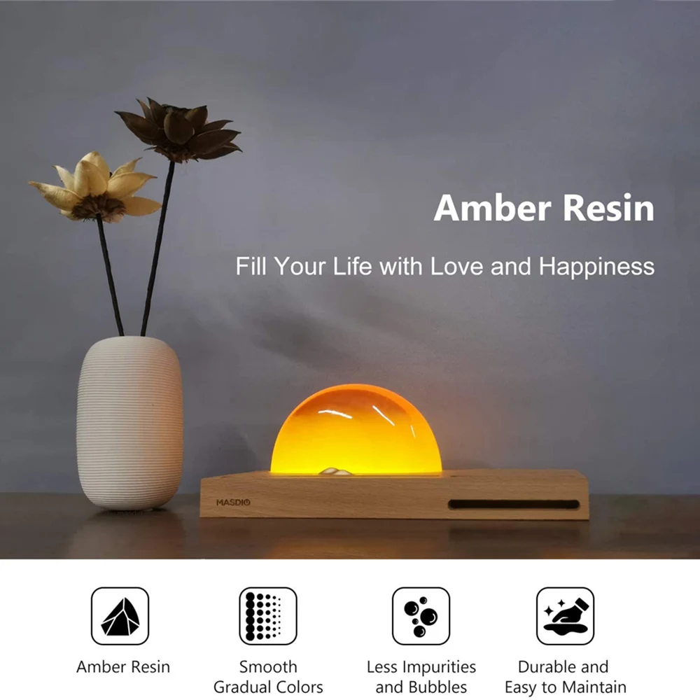 Янтарная лампа для окружающей среды беспроводное зарядное устройство