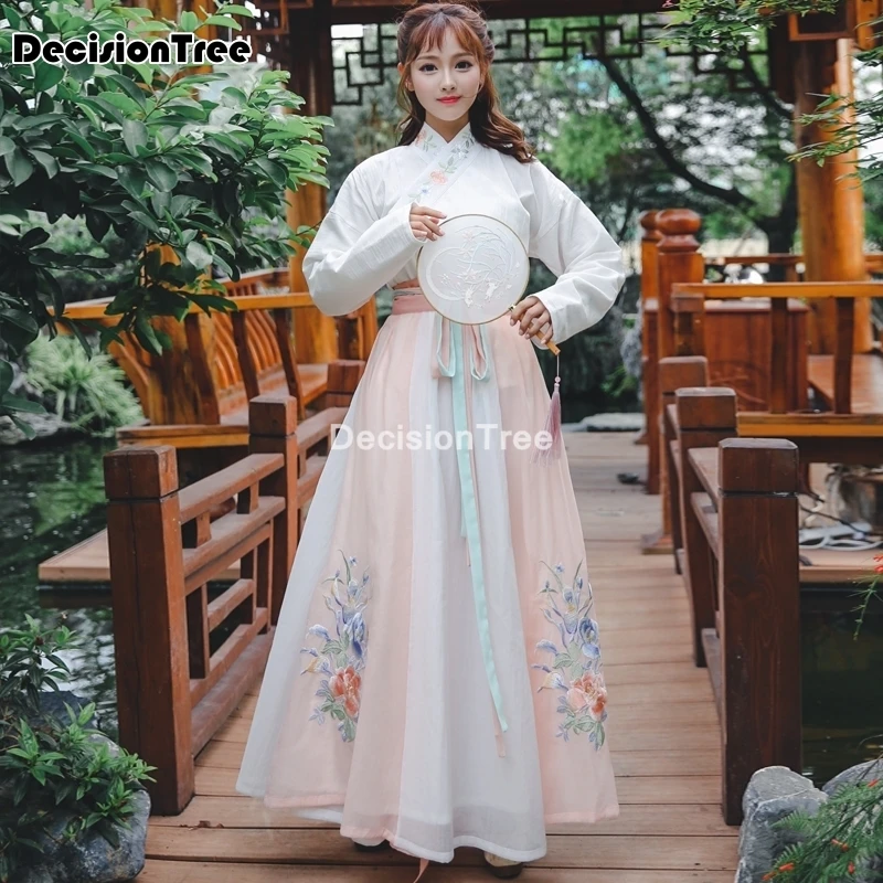 

2022 hanfu women ancient chinese costume dress tang dynasty costume oriental costumes folk dress female adult stage dance wear