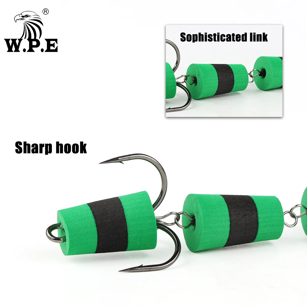 W.P.E New MANDULA Fishing Lure Multicolor Size M/L SwimBait Bass Lure Insect Bait Soft Fishing Lure Fishing Tackle Foam Lure