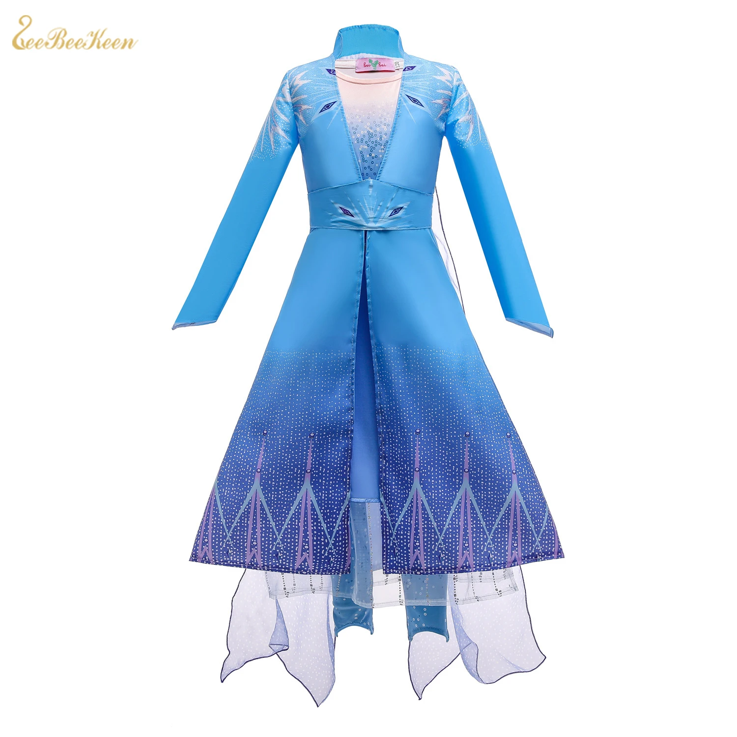 2019 платье Эльзы Аниме Костюм Детский костюм для косплея девочек аксессуары