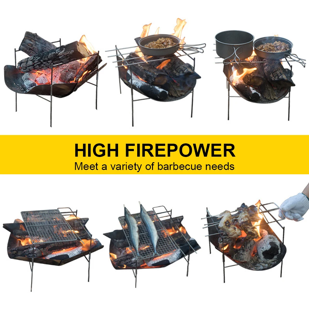 

Stove Pot BBQ Compact Silver Stove Pot BBQ Portable 201 Stainless Steel Camping Stove BBQ Compact 201 Stainless Steel