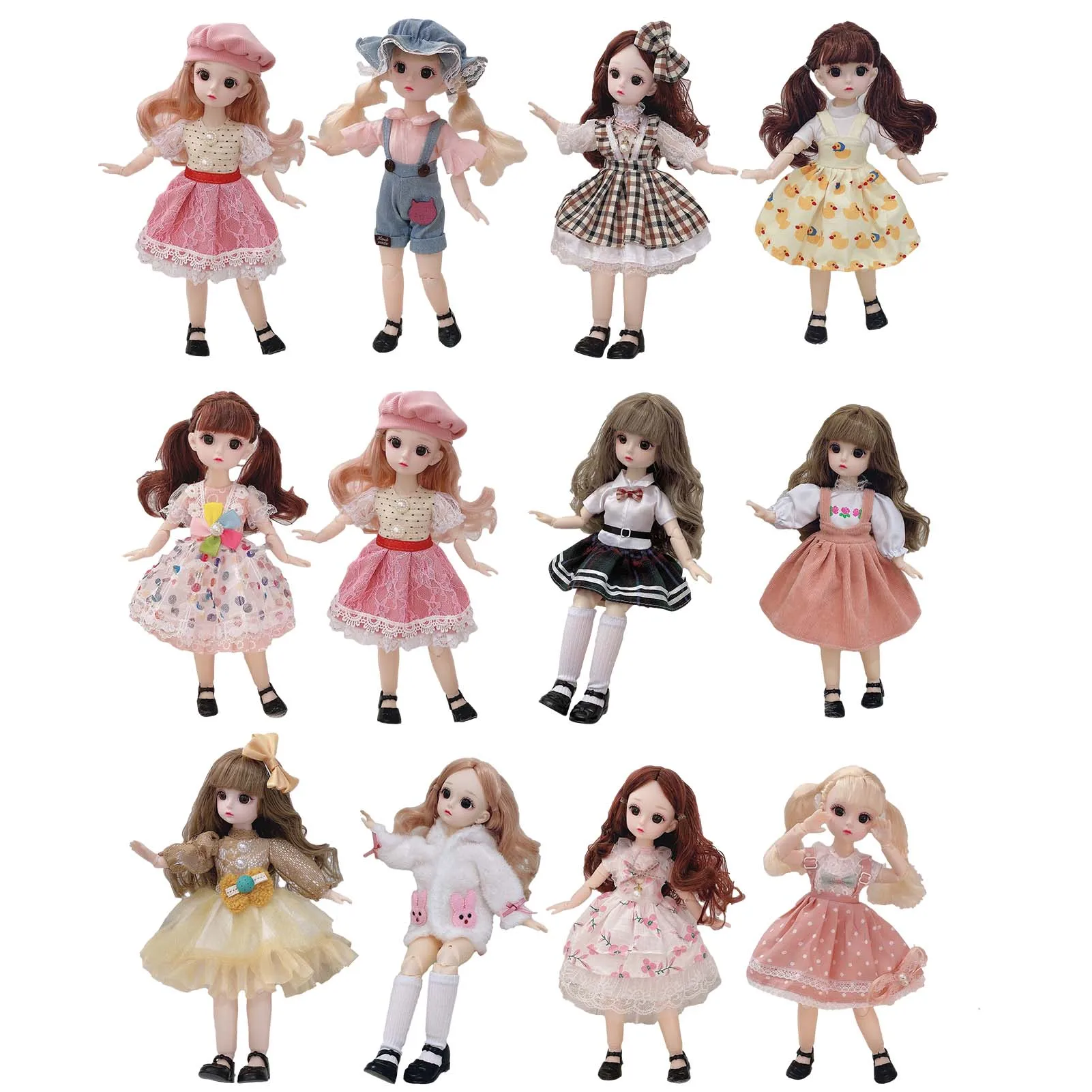 

Кукла Abili 30 см, костюм маленькой принцессы, 3D глаза, 12 шарниров, 6 очков, шарнирная красная кукла, сменная игрушка, подарок для девочки