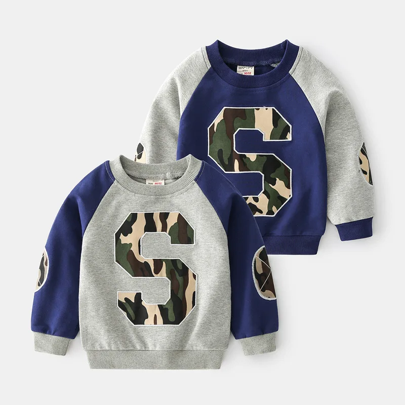 

Children's Sweatshirt For Boys Clothes Camouflage Kids Hoodies Pullover Tops Casual Baby Sweaters Cotton 2021 Spring Autumn