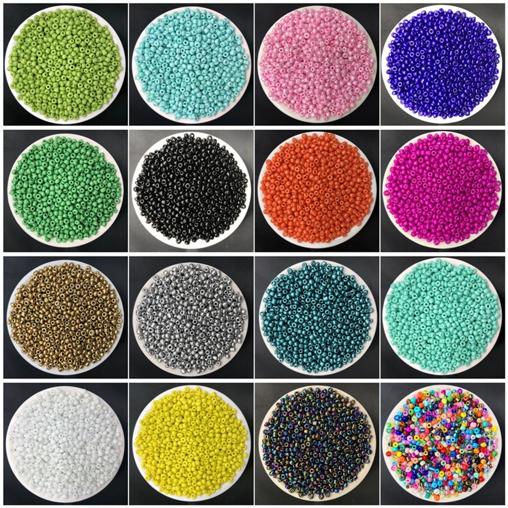 500pcs 3mm Charm Czech Glass Seed Spacer Beads DIY Bracelet Necklace Jewelry Making Accessories