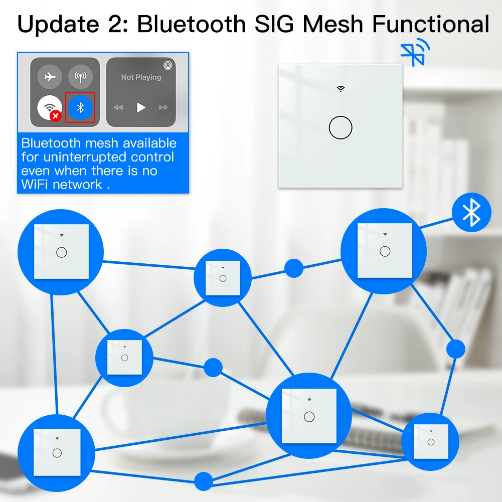 Умный светильник ель с поддержкой Bluetooth 2/3 позиций мультиконтроль Sigmesh Tuya Smart Life APP
