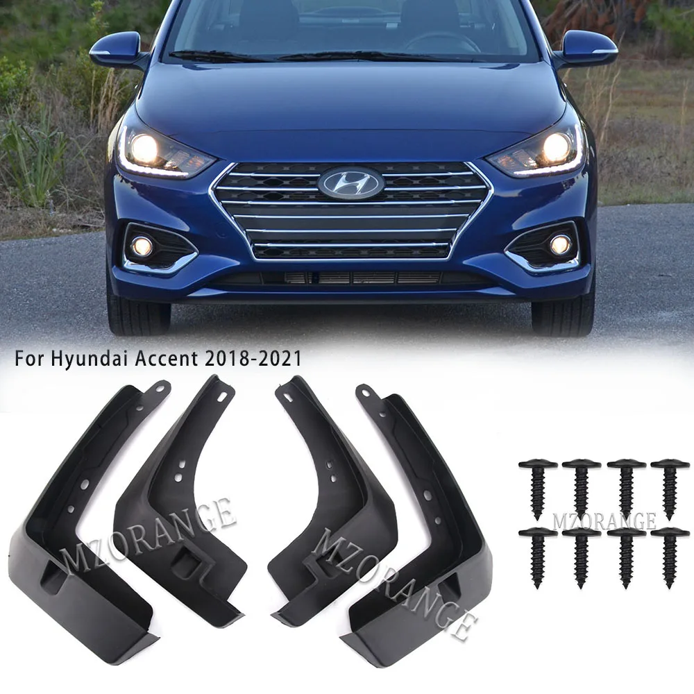 

Mudflaps For Hyundai Accent 2018 2019 2020 2021 Mud Fender Flaps Splash Guards Mudguards CAR Accessories 4PCS
