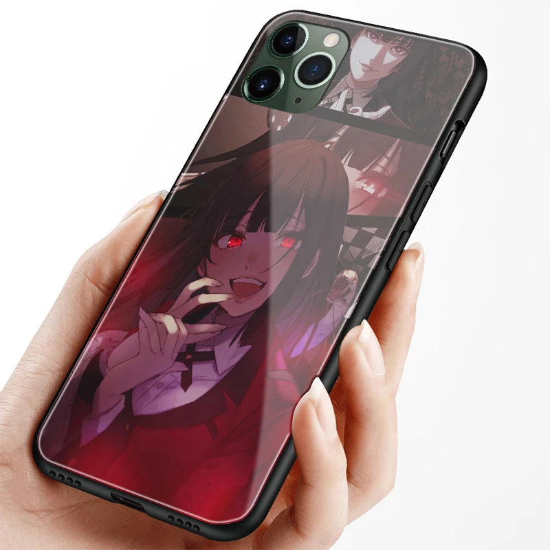 jabami yumeko kakegurui anime soft silicone for iphone 6 6s 7 8 plus x xr xs 11 pro max glass phone case shell cover free global shipping