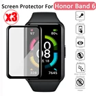 Защитная 3D пленка с закругленными краями для Huawei Honor Band 6, мягкая защитная пленка для браслета, аксессуары для умных часов, 3 шт.