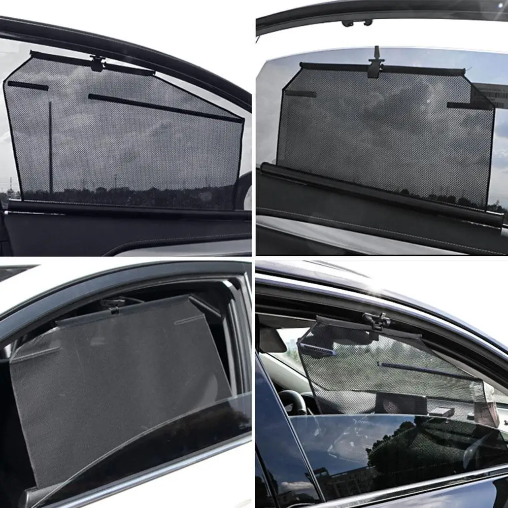 Auto Retractable Sunshade Car Front Windshield Sun Shade Cover Curtain Rear Side Window Black | Автомобили и мотоциклы