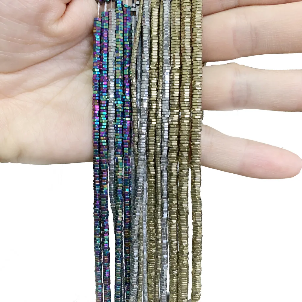 

Бусины-разделители россыпью для изготовления ювелирных изделий «сделай сам», ожерелье, браслет, гематит из натурального камня шестиугольн...