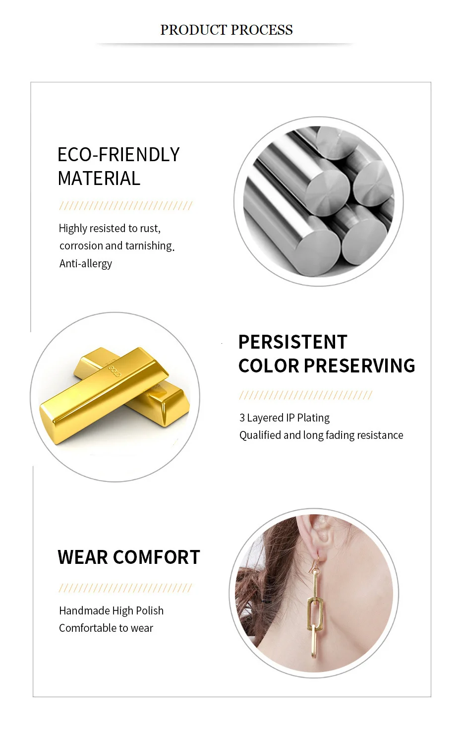 Vnox Look, тонкие длинные серьги для женщин, идеальные подарки, ювелирные изделия из нержавеющей стали, полые шпильки, висячие серьги oorbellen