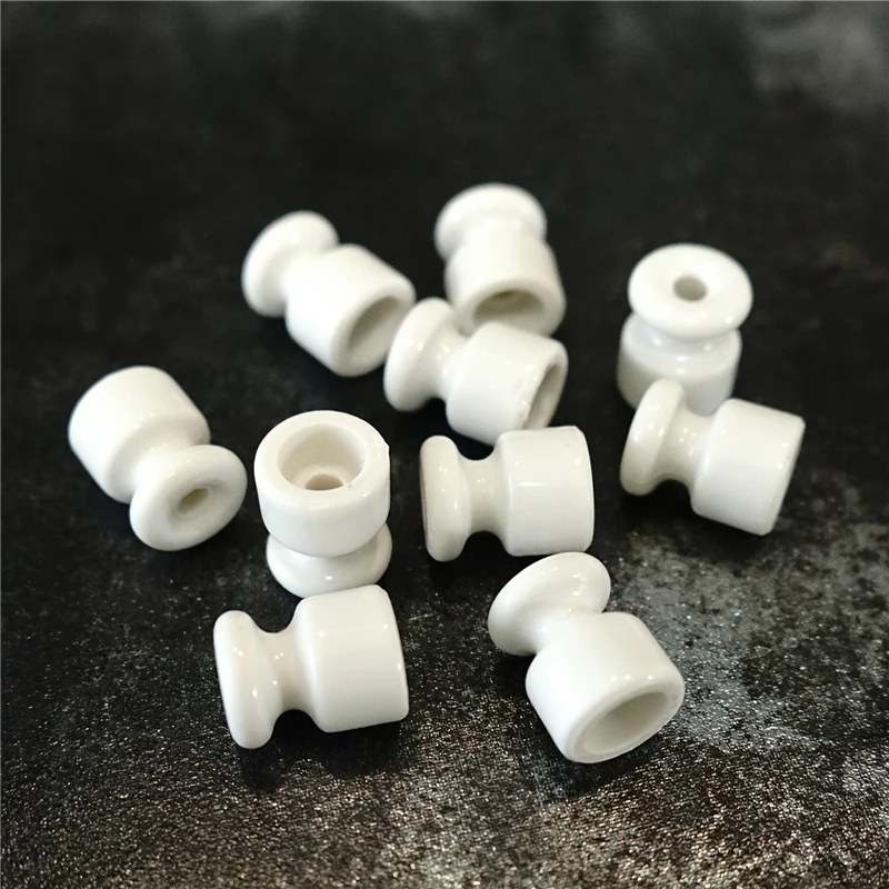

10PCS Porcelain Insulator For Wall Wiring Ceramic Insulator For Electrical Fabric Cable Fixing With Screws