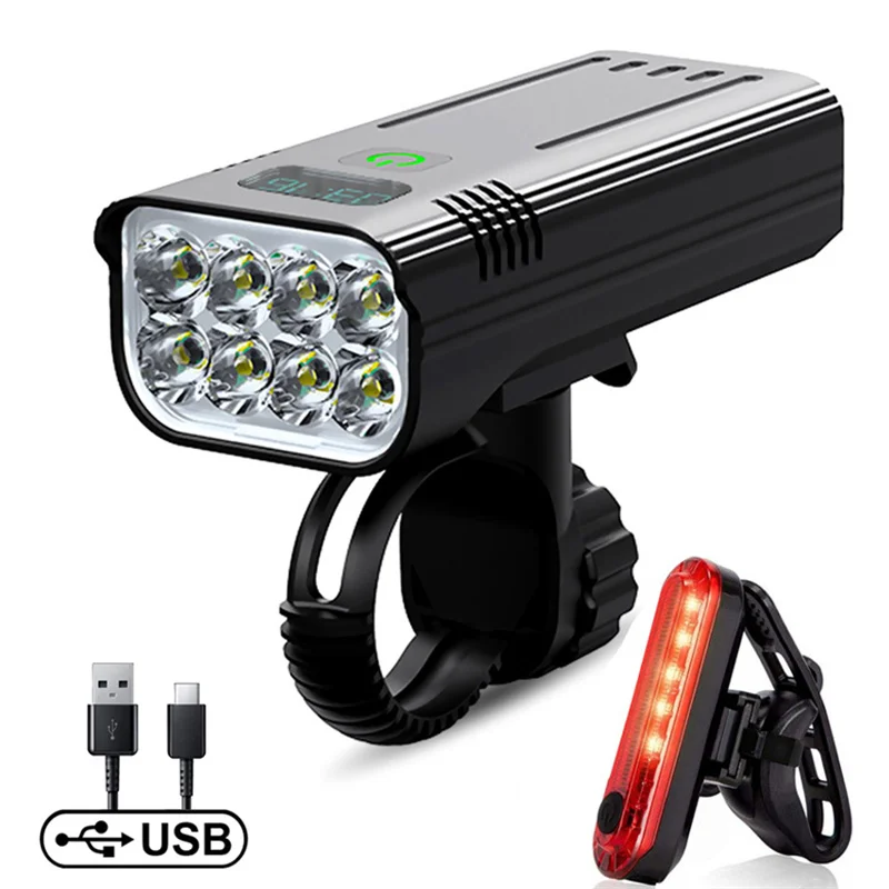 

Rainproof Bicycle Light USB Charging LED Cycling Lights Front Lamp Headlight Flashlight Bike Light for Night Riding