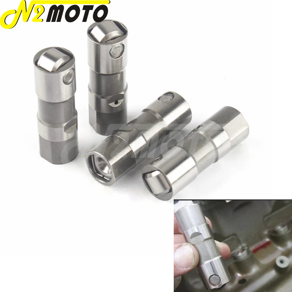 

4X Motorcycle Hydraulic Tappets Roller Lifter Tappets For Harley Dyna Touring Sportster 883 1200 Iron 883 Twin Cam Engine 99-16