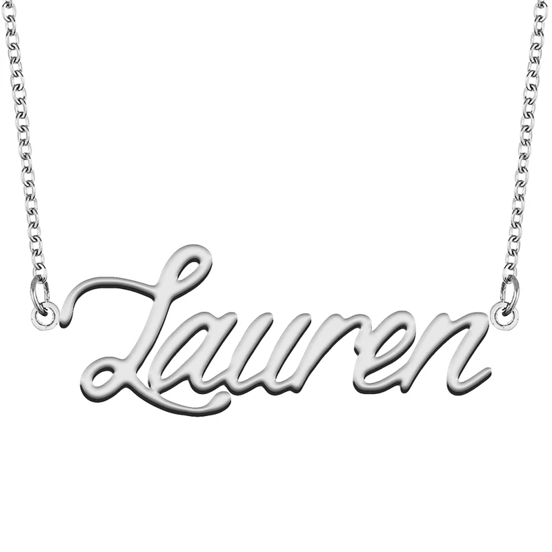 Lauren Custom Name Necklace Customized Pendant Choker Personalized Jewelry Gift for Women Girls Friend Christmas Present