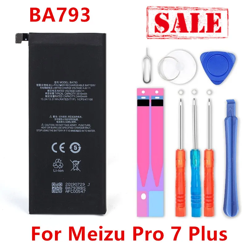 

new BA793 3510mAh Battery For Meizu Pro 7 Plus BA793 M793Q M793M M793H Battery+Tracking Number