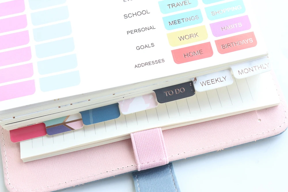 Domikee cute leather hardcover 6 rings binder planner agenda organizer office school refillable spiral notebooks stationery A5A6