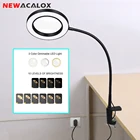 Настольная увеличительная лампа NEWACALOX, USB 5X, Гибкая Настольная лампа для чтения, рабочего освещения, увеличительное стекло