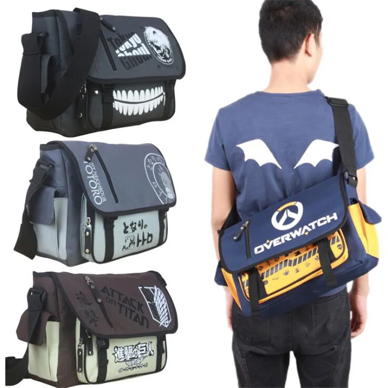 Популярная Новая сумка через плечо с аниме хаверсаком атакой на титанов Тоторо