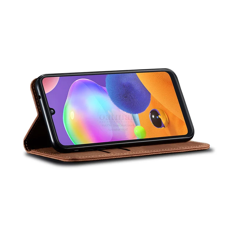 Магнитный чехол-книжка для Samsung Galaxy A31 откидной Чехол джинсовые кожаные сумки