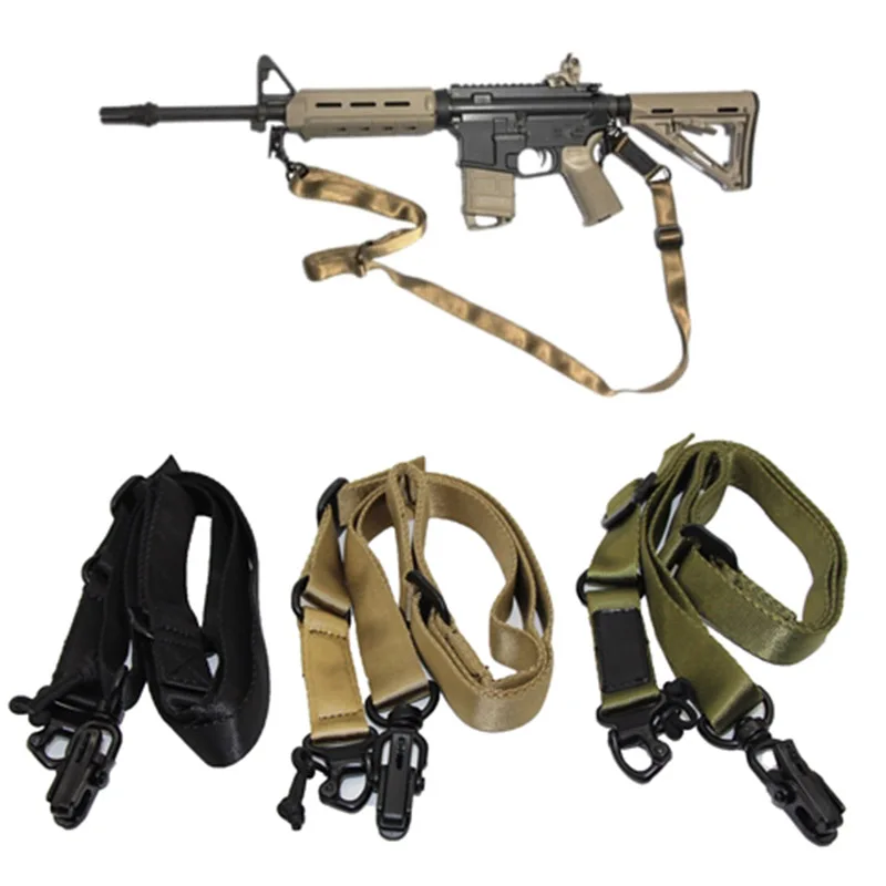 

Tactical 2 Points Rifle Sling AR 15 AK 47 Gun Sling Rope Airsoft Bungee Belt Shoulder Strap Shotgun Sling Hunting Accessories