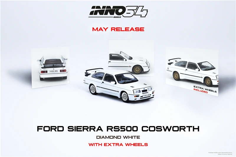 INNO 1:64 FORD SIERRA RS500 COSWORTH #1 TEXACO 1988 /1986 Diamont белая литая модель автомобиля | Игрушки и