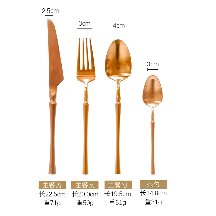 

Eco Friendly Cutlery Portable Stainless Steel Korean Food Rose Gold Kitchen Dining Bar Cutlery Vaiselle Dining Tableware DB60CJ