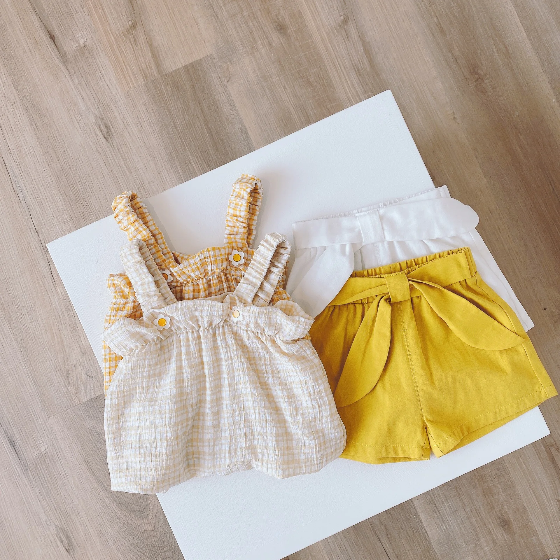 2 шт. клетчатый жилет и шорты для новорожденных девочек без рукавов | Мать ребенок