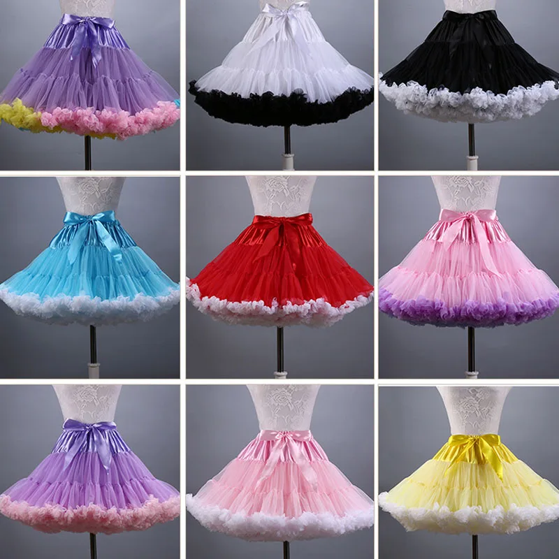 

Hot Sale Adult Women Petticoat Mnini Tutu Skirt Ball Gown Dance Sexy Women Short Puffy Tulle Skirts