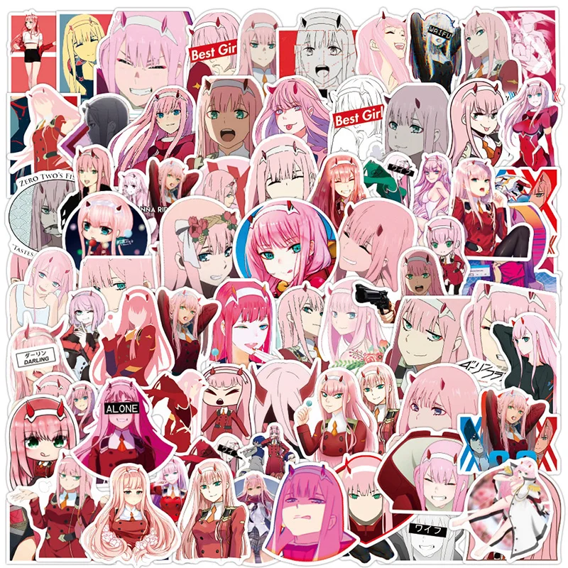 

10/30/50/100Pcs Darling In The Franxx Anime Cartoon Stickers Waterproof Kid Decal for Suitcase Guitar Laptop Classic Toy Gift