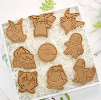 takara tomy pokemon pikachu cartoon biscuit mold baking fondant cookie grinding icing biscuit pressing mold childrens gifts