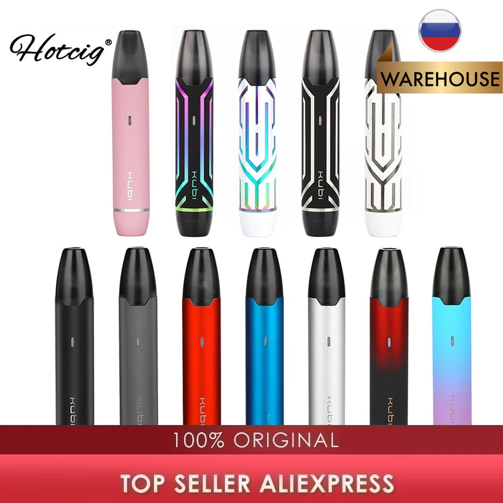Оригинальный многоразовый вейп набор Hotcig Kubi аккумулятор 550 мАч картридж 1 7 мл