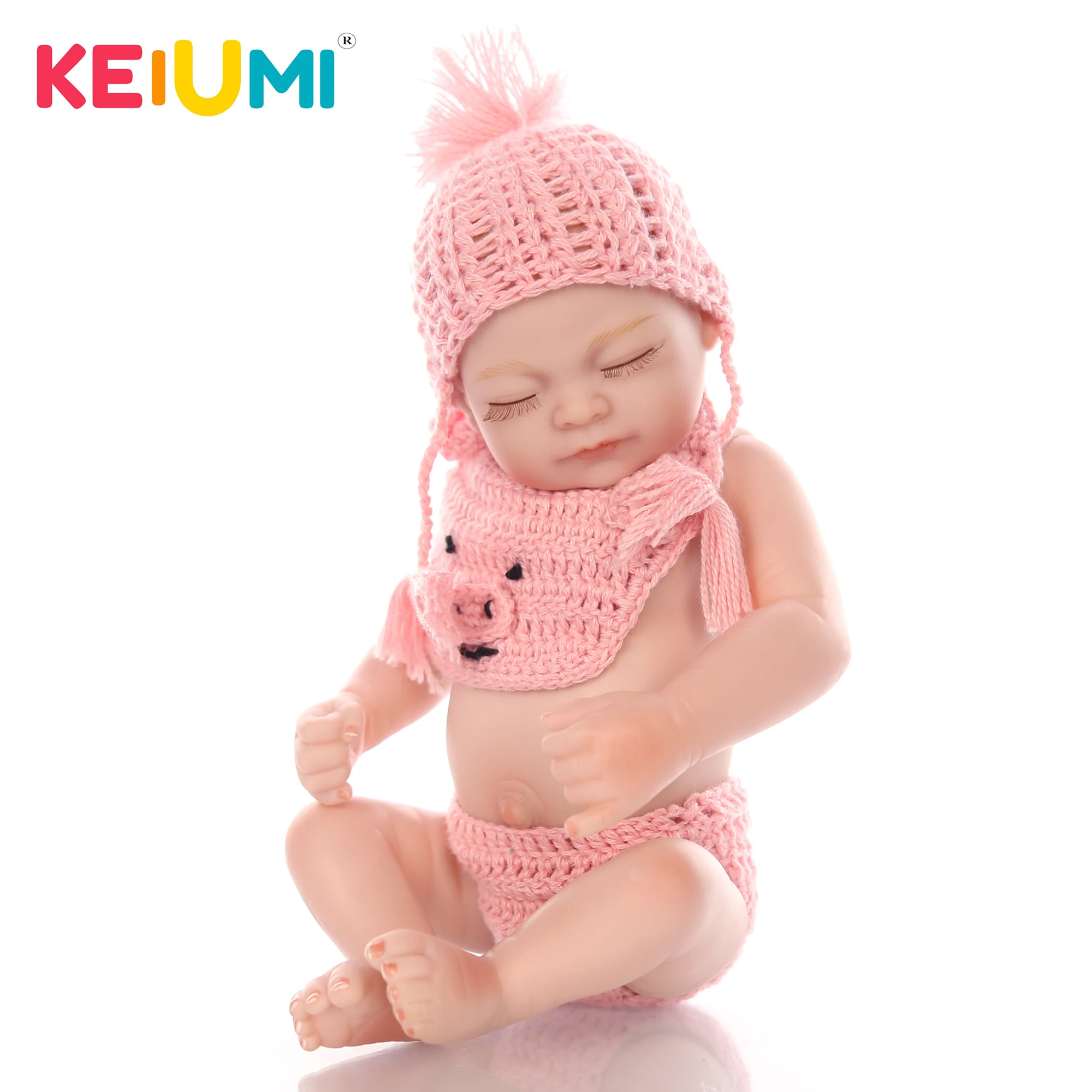 ВЯЗАНАЯ МИНИ кукла KEIUMI 11 дюймов 27 см силиконовая для сна подарок на день