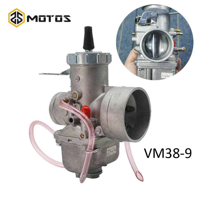 

ZS MOTOS 38mm VM38 Carburetor For Mikuni VM38 Round Slide VM38-9 Spigot Carbs 2 Stroke Motorcycle ATV Quad UTV Parts Carb VM38-9