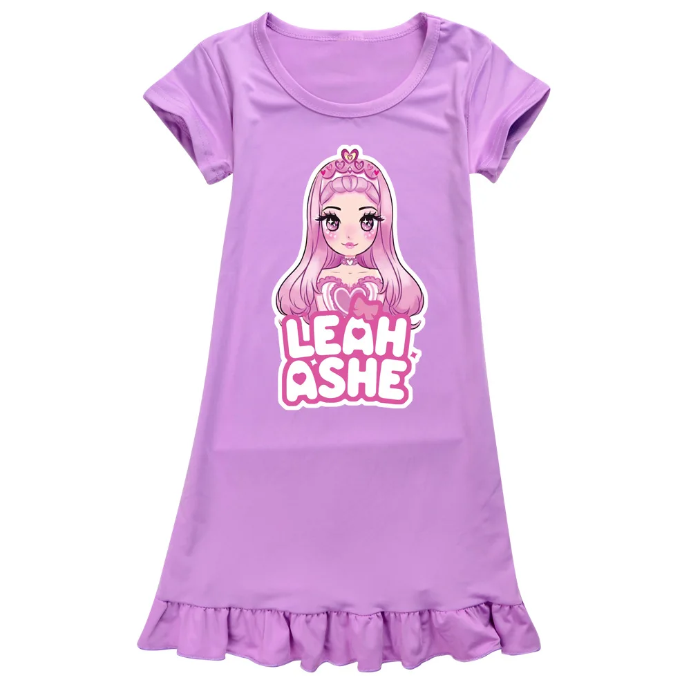 Ночная рубашка для девочек детская летняя пижама LEAH ASHE ночная сна косплей аниме |