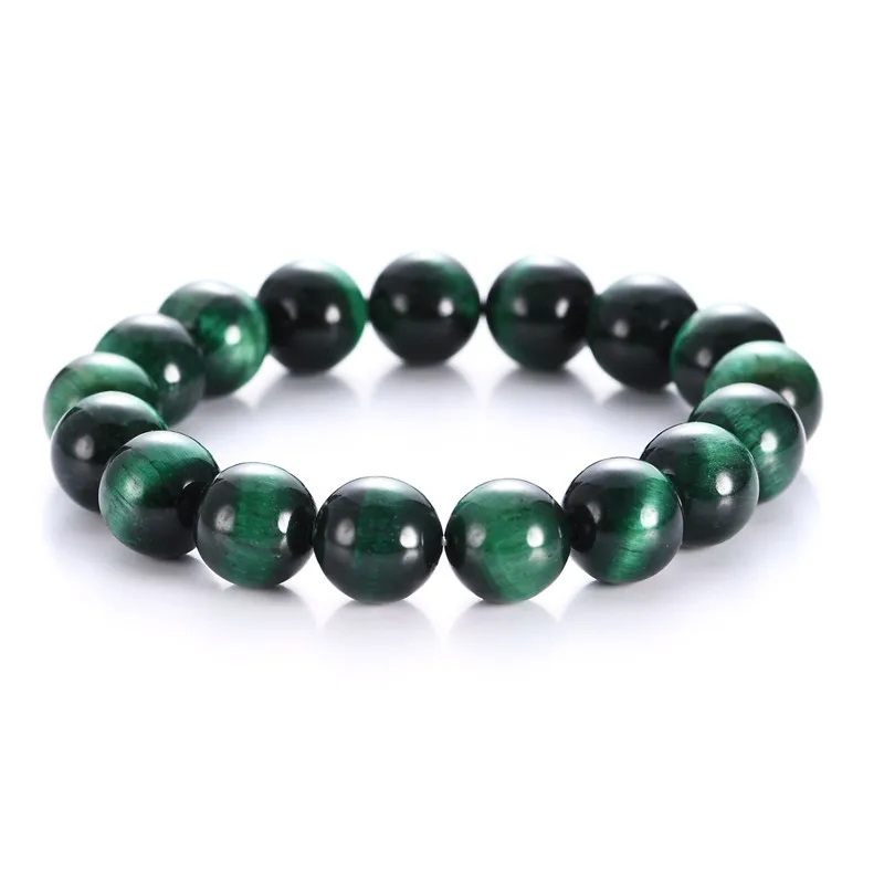 7A+ Fashion Tiger Eye Beads Bracelet Men High Quality Green Natural Stone Charm Bracelets for Women Handmade Casual Jewelry Gift - купить по