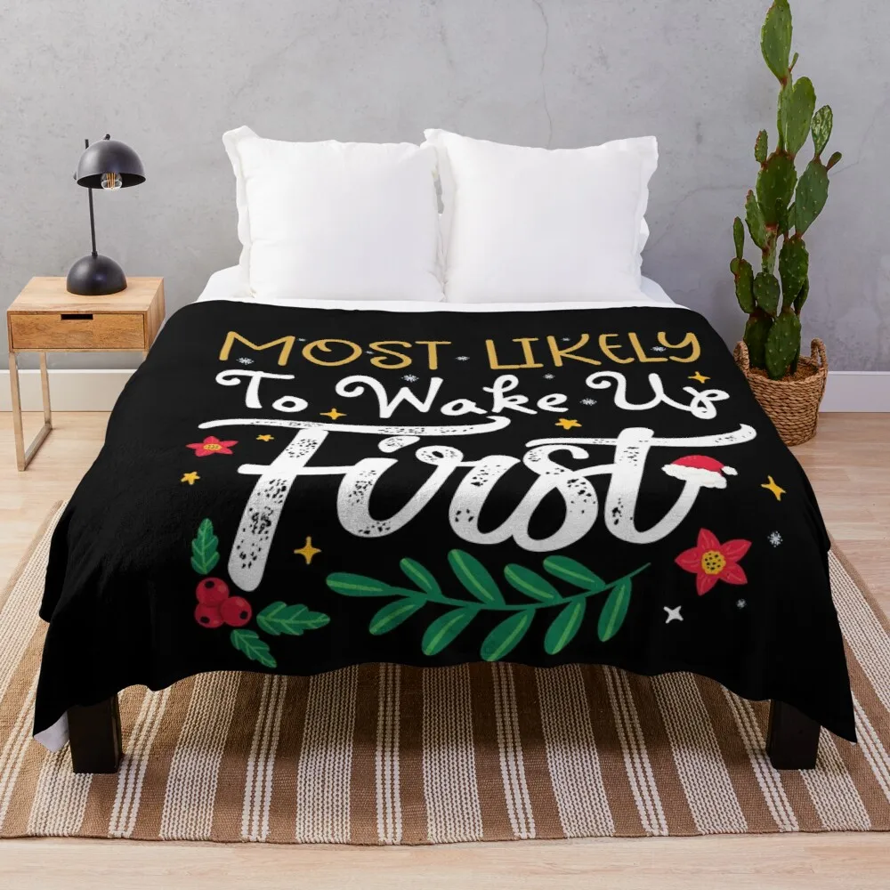 

Плюшевое Флисовое одеяло, скорее всего пробуждается, первый смешной Рождественский день, украшение для дивана, спальни