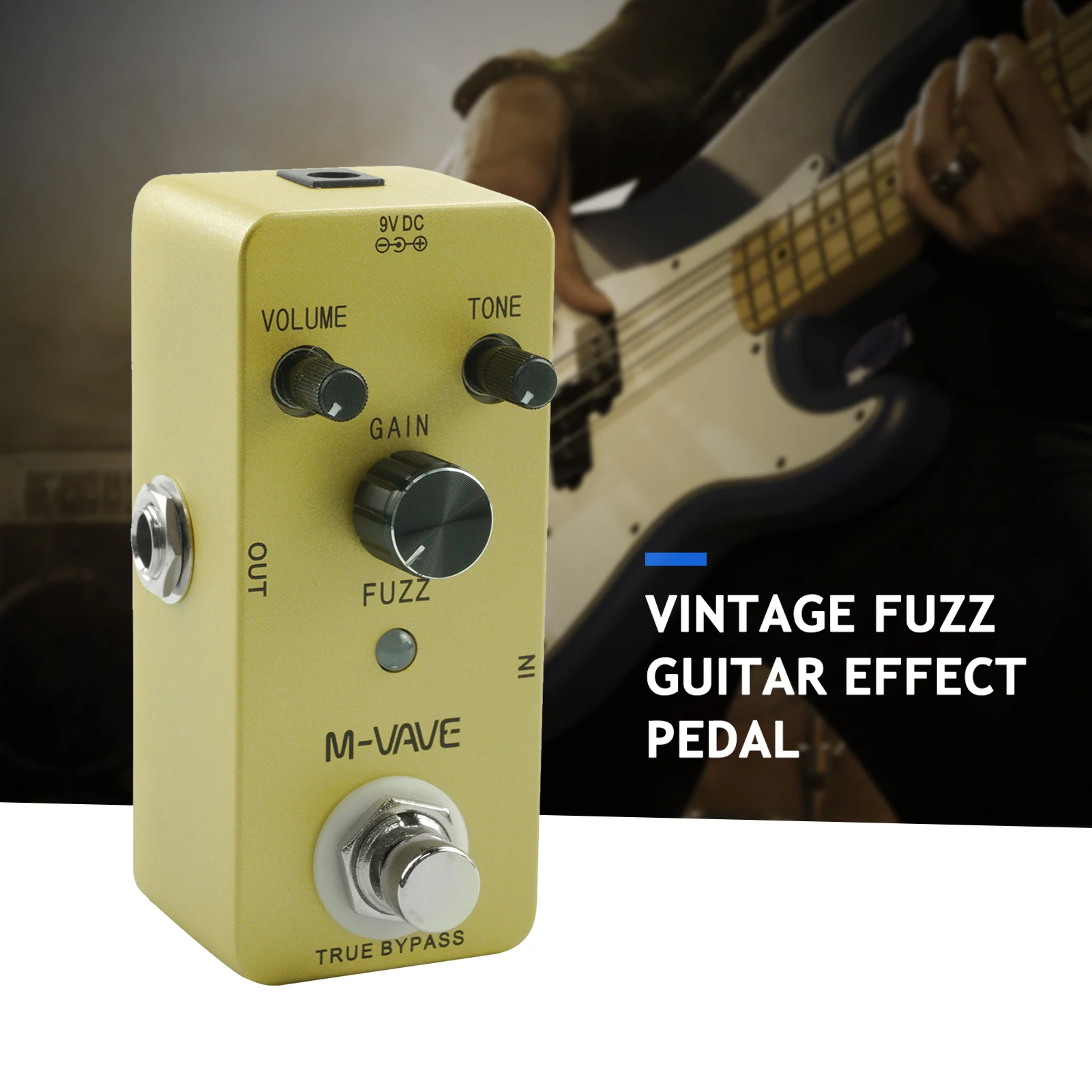 Педаль для гитары CUVAVE FUZZ винтажная педаль Fuzz с эффектами из цинкового сплава