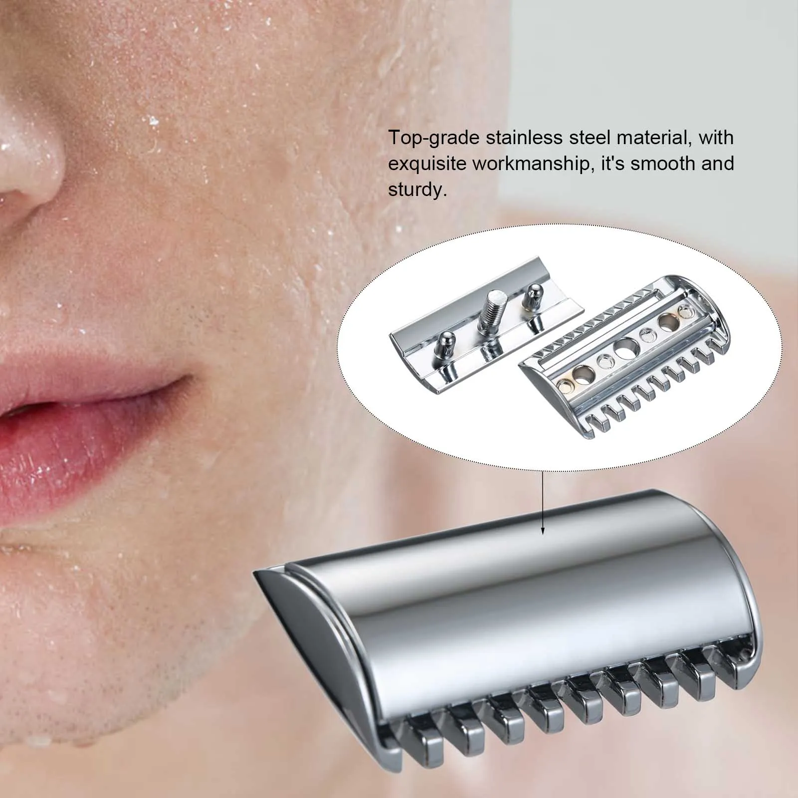 1pcs Traditional Replacement Safety Razor Head Double Edge Shaving Open Comb Barber Tools | Красота и здоровье