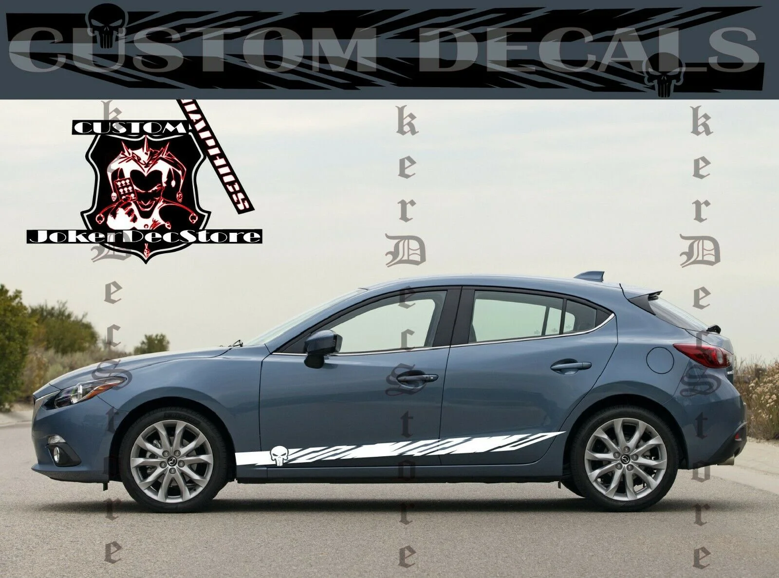 

Для x2 полосой наклейка графические стикеры комплект совместим Mazda 3