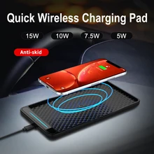 Esorun Wireless Charger, 15W Car Qi Quick Charging Pad, for Car/ Home, Compatible with iPhone 12/12 Pro/11/11 Pro/XR/XS/X/8/8+