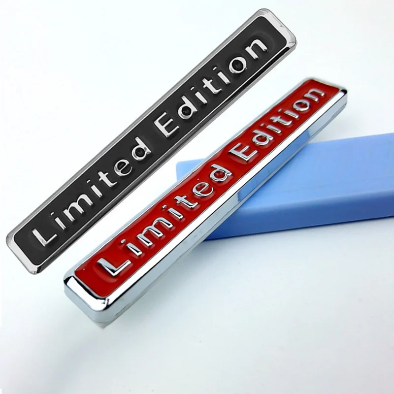 

3D Chrome Metal Limited Edition Car Modeling Logo Sticker Decal Motors Black Sticker