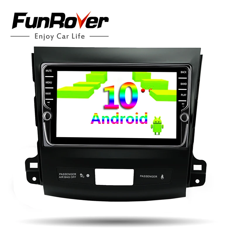 Funrover Android 10 0 для Mitsubishi Outlander xl 2 C Crosser 4007 2005 2011 Автомобильный Радио мультимедийный
