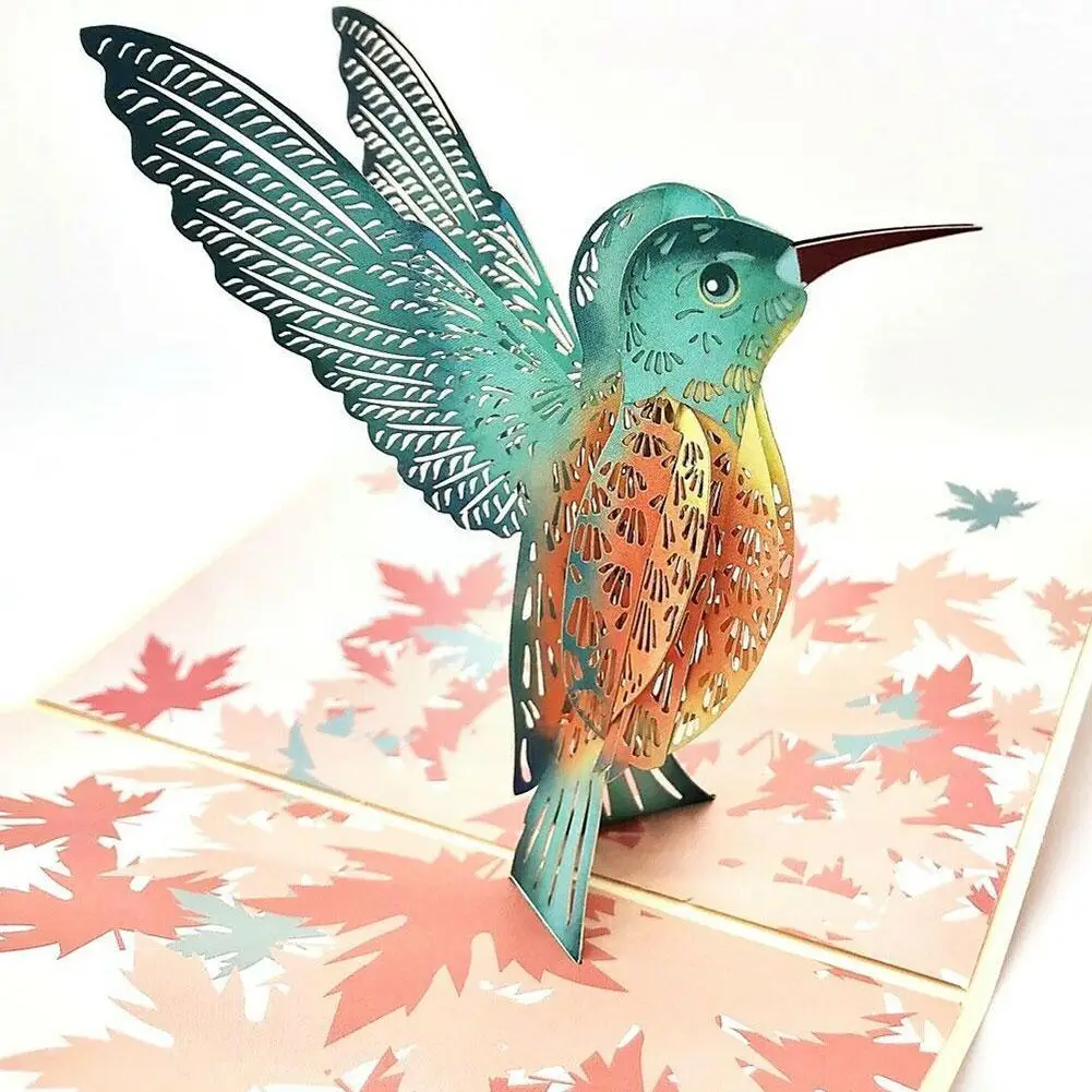 3D Up Открытки День Святого Валентина подарок открытка Кленовая птица для