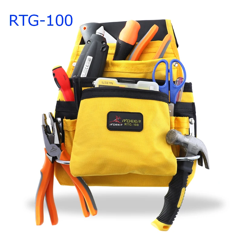 Tool Belt Oxford Cloth Waist Tool Bag Electrician Tool Holder Belt With Multiple Pockets