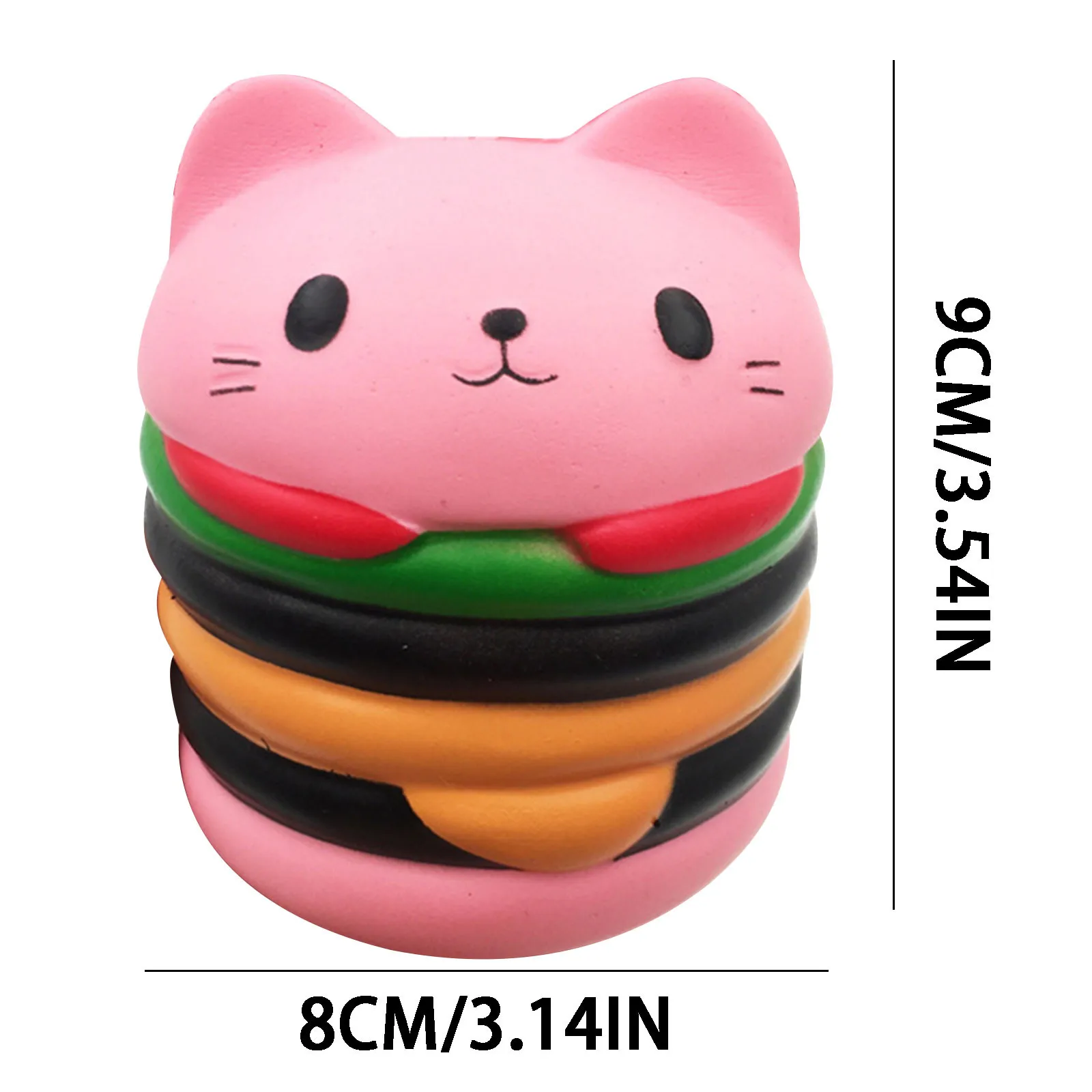 

Home Decor Slow Cat Burger Cat Soft Cartoon Pinch Stress Relief Educational Toy Gift Home Decoration Accessories